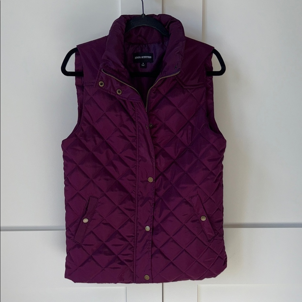 Zenana Outfitters Purple Quilted Vest